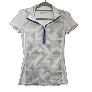 Nike 1/4 Zip Shirt Women's XS Dri-Fit Golf Short Sleeve Tour Performance